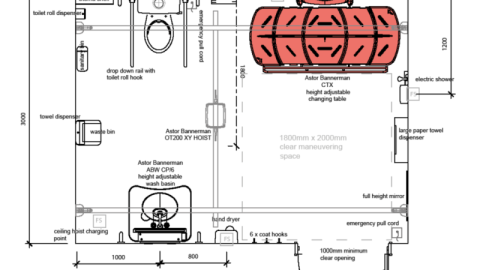 Astor Invincible Height Adjustable Changing Table