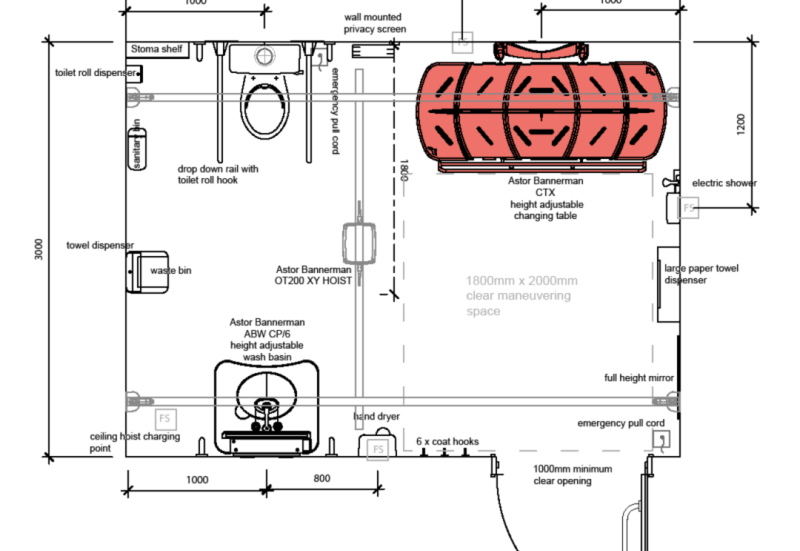 Astor Invincible Height Adjustable Changing Table