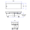 Astor Shower Trolley dimensions