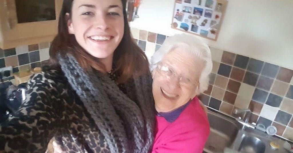 Chloe with her grandmother