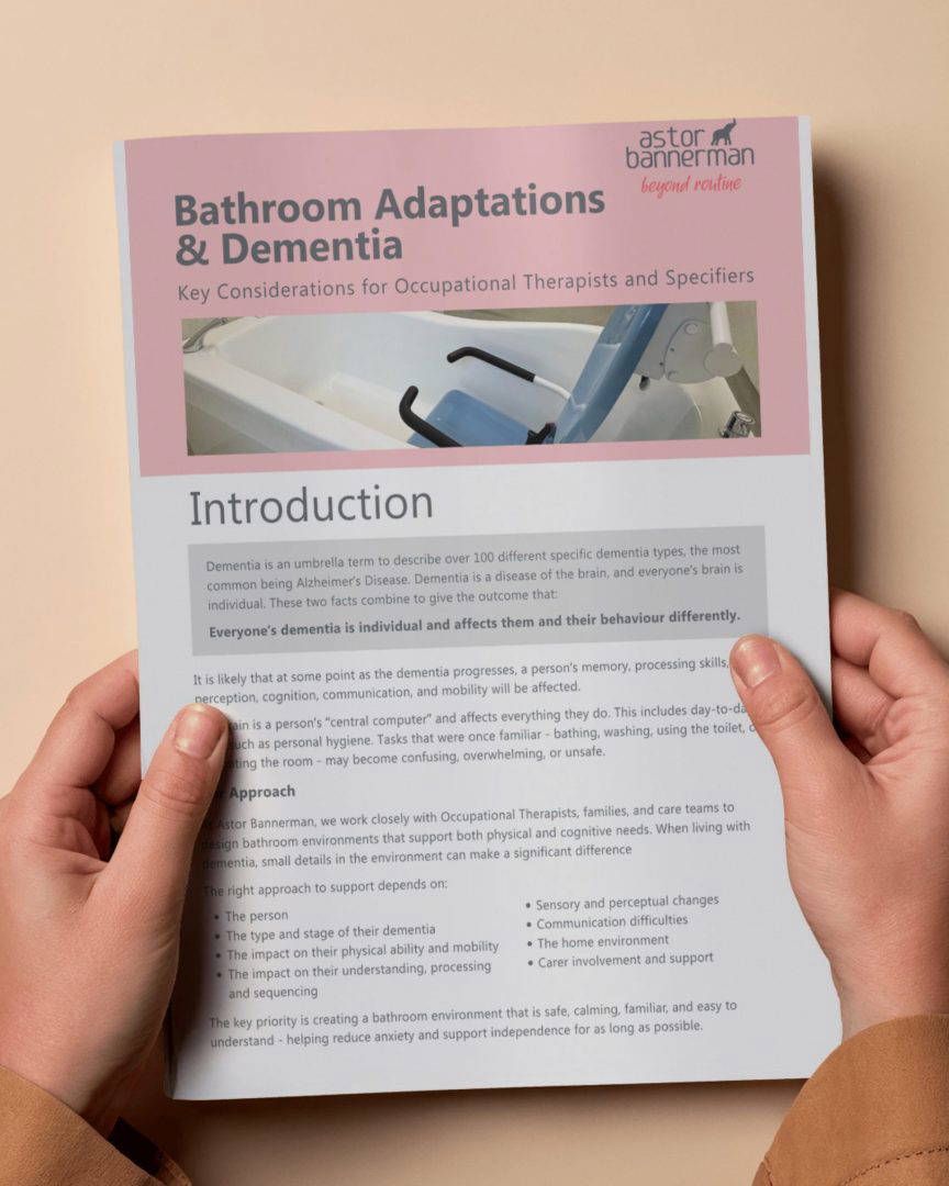 Bathroom adaptations and dementia fact sheet image